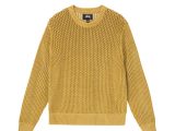 Knits | PIGMENT DYED LOOSE GAUGE SWEATER Gold – Stüssy Mens